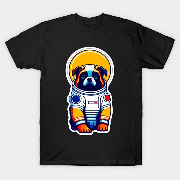 Space Paws: Canine Adventurer in a Cosmic Suit T-Shirt by Ceyone Trendzz